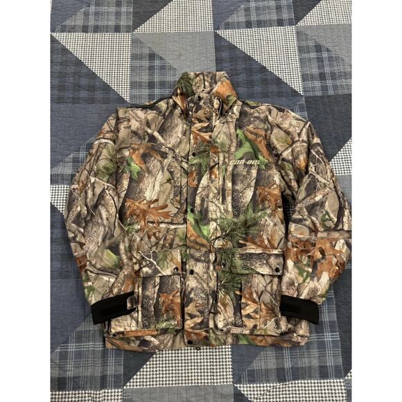 Vintage 90s Can-Am Camo Jacket MENS G/L Hunting Outdoor Fishing Water‎ Repellent - Picture 1 of 12